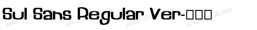 Sul Sans Regular Ver字体转换